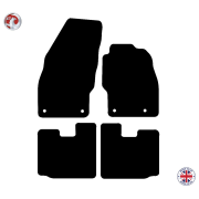 CSUK Black Car Floor Mats With Purple Heart Heel Pad – Universal Fit For Vauxhall Adam Agila Antara Astra